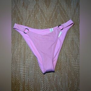 Abercrombie & Fitch Women's Pink Cheeky Bikini Bottoms,Bathing Suit,Size L,NWT